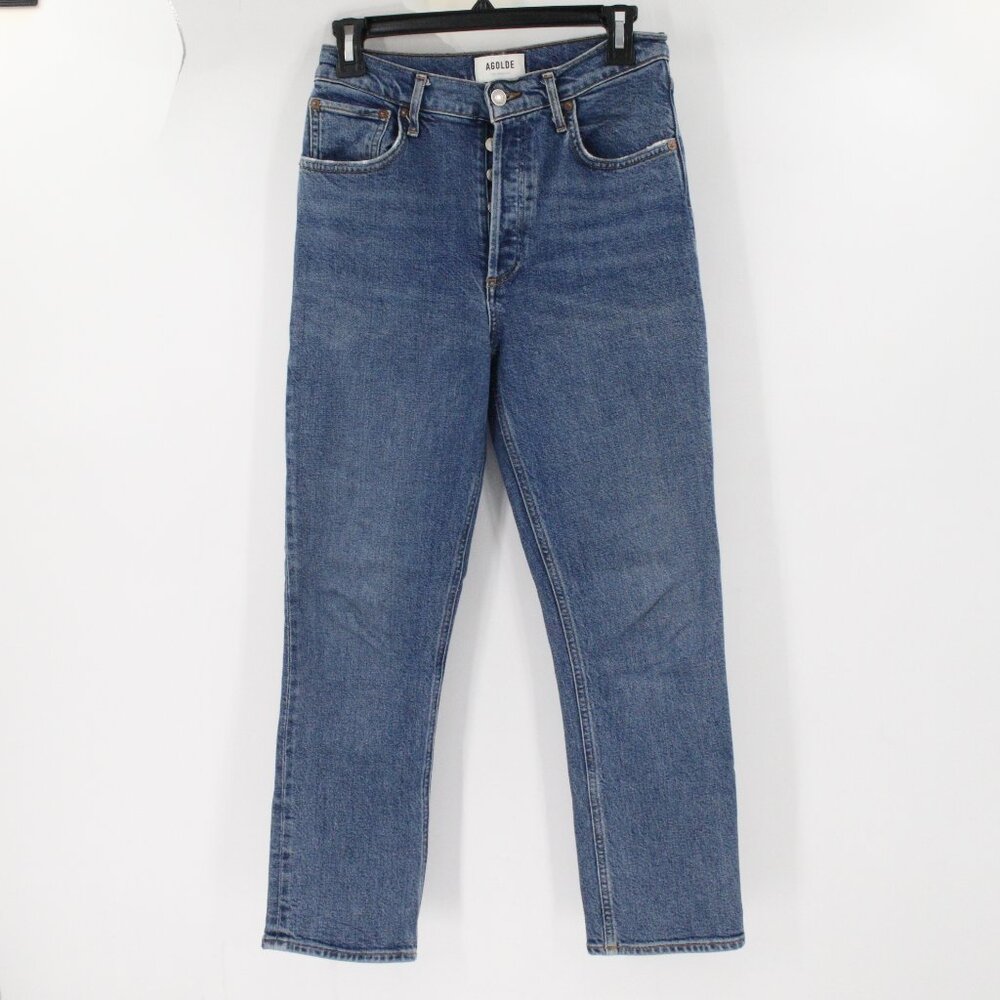 Agolde Blue Straight Leg Jeans